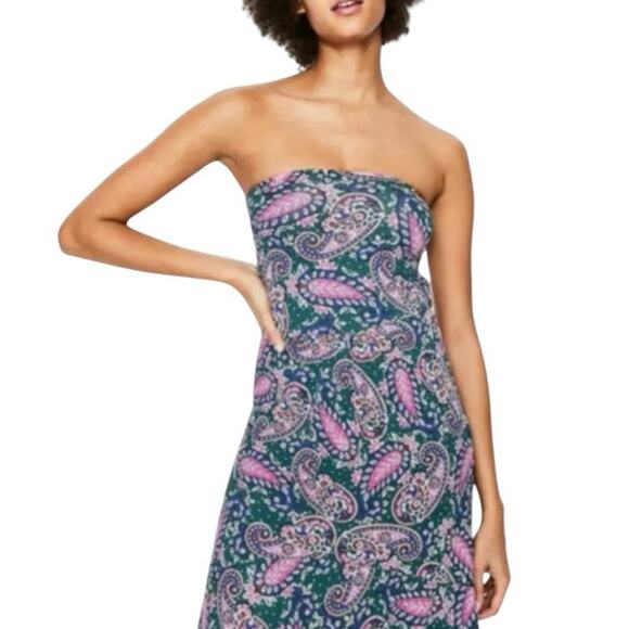 NWT Boden Lila Multiway Halter Dress - Woodland Green Paisley Size 14 - Picture 8 of 12